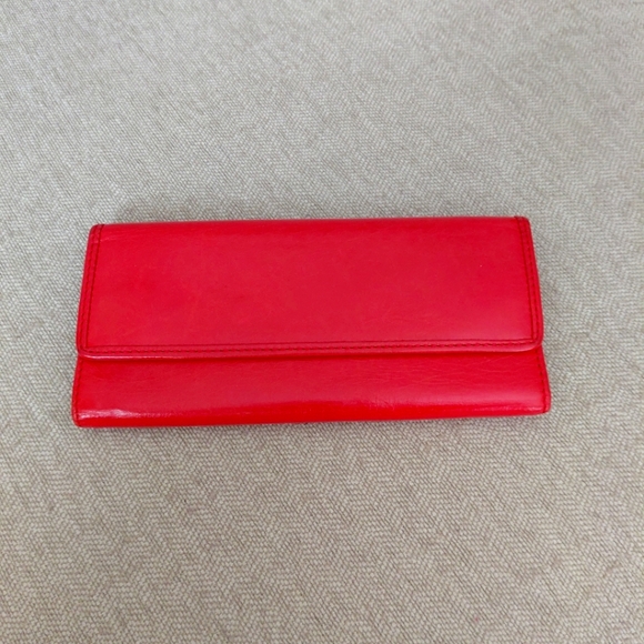 Hobo Red Leather Women's Wallet - Picture 1 of 13